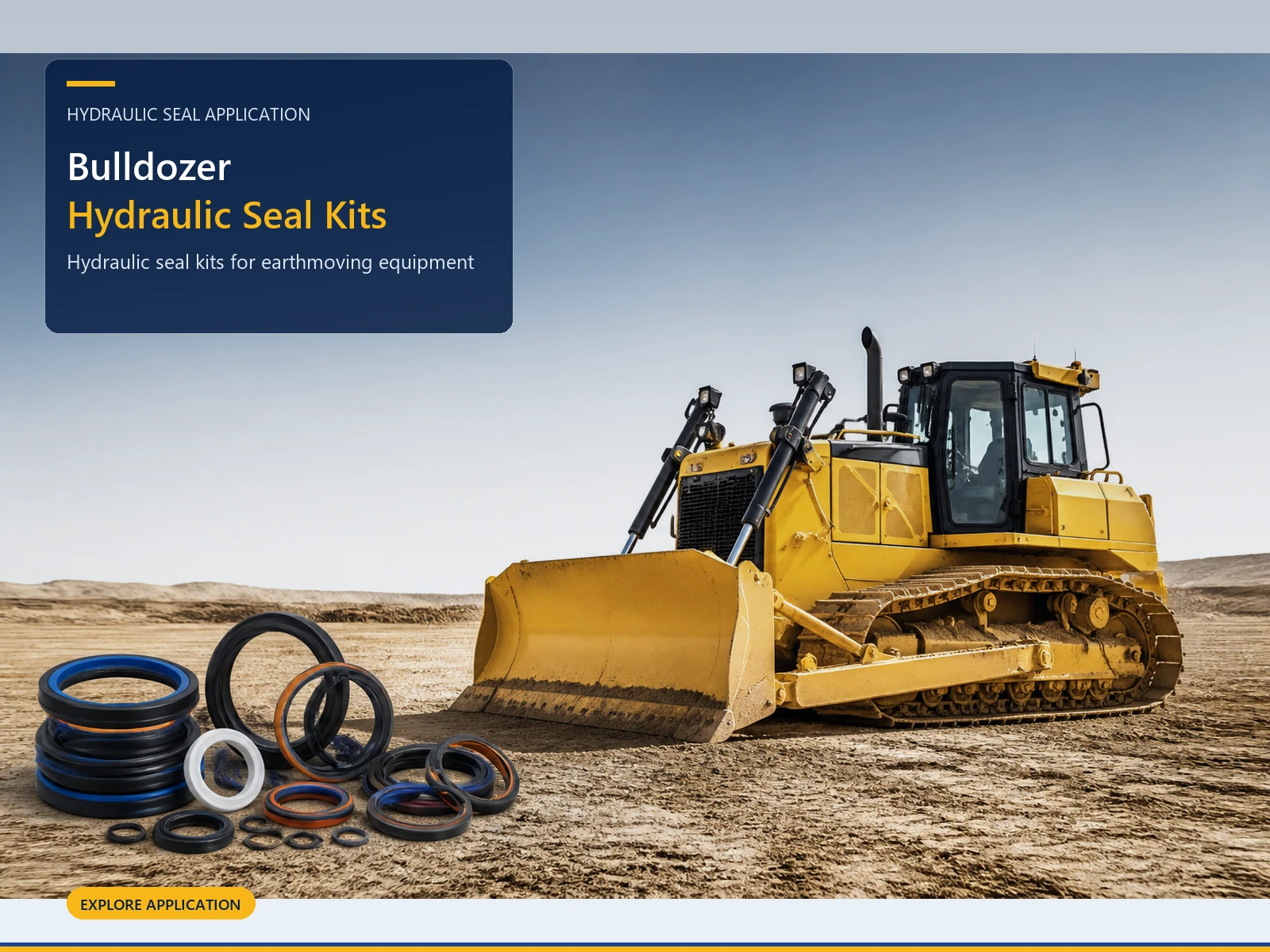 Bulldozer hydraulic sealing applications
