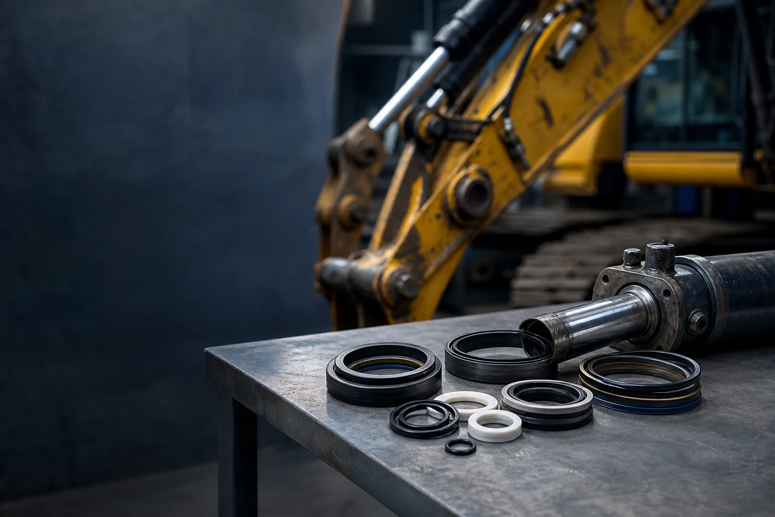 Hydraulic seals and seal kits for machinery equipment